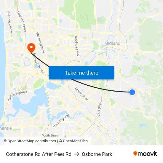 Cotherstone Rd After Peet Rd to Osborne Park map