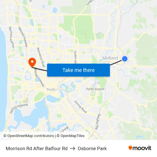 Morrison Rd After Balfour Rd to Osborne Park map