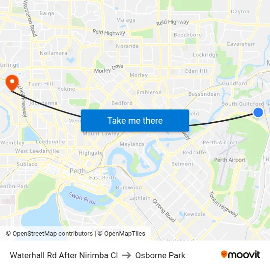 Waterhall Rd After Nirimba Cl to Osborne Park map