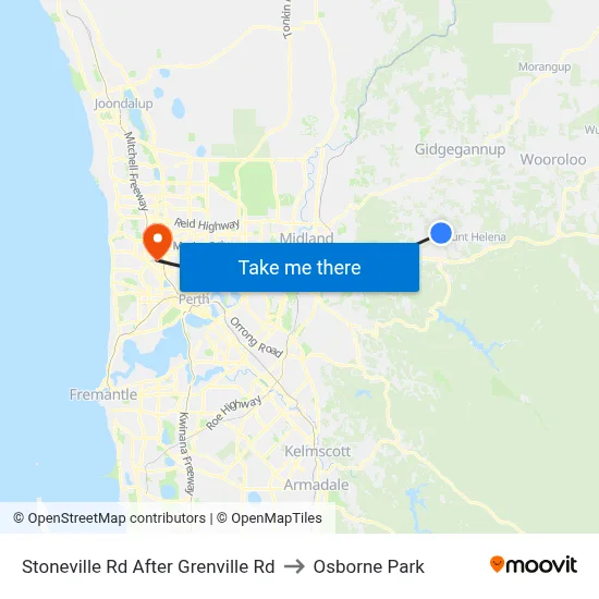 Stoneville Rd After Grenville Rd to Osborne Park map