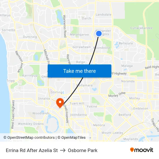 Errina Rd After Azelia St to Osborne Park map