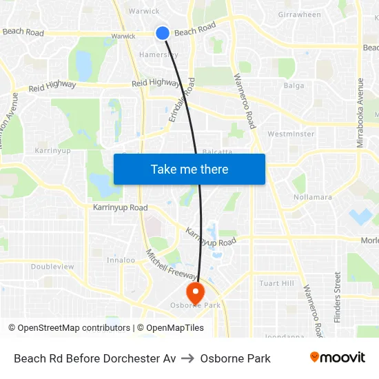 Beach Rd Before Dorchester Av to Osborne Park map