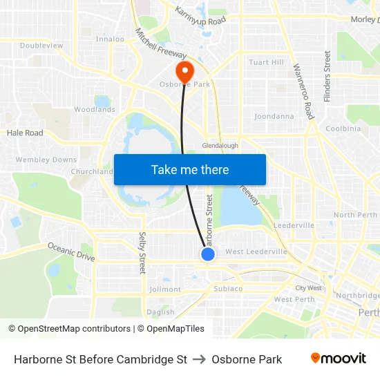 Harborne St Before Cambridge St to Osborne Park map