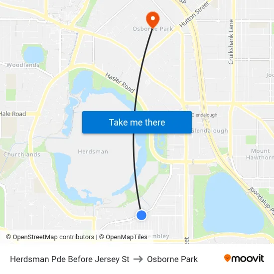 Herdsman Pde Before Jersey St to Osborne Park map
