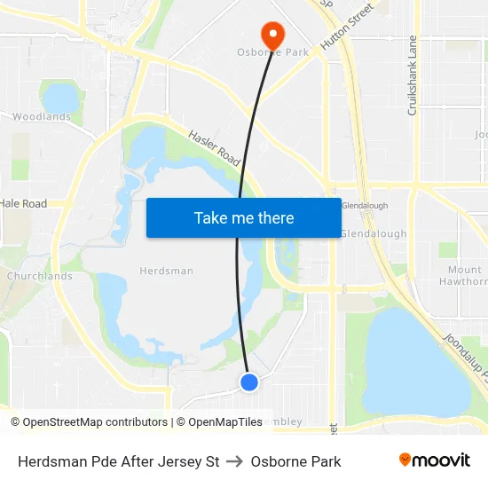 Herdsman Pde After Jersey St to Osborne Park map