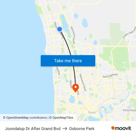 Joondalup Dr After Grand Bvd to Osborne Park map