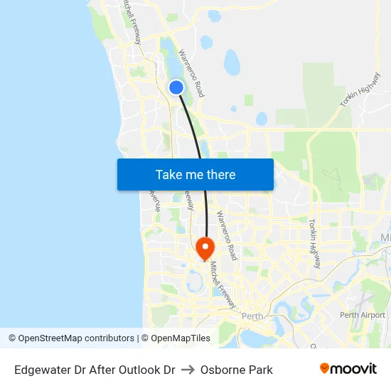 Edgewater Dr After Outlook Dr to Osborne Park map