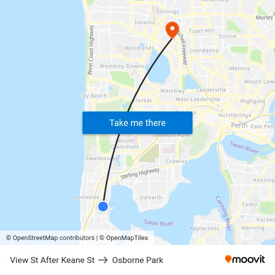 View St After Keane St to Osborne Park map