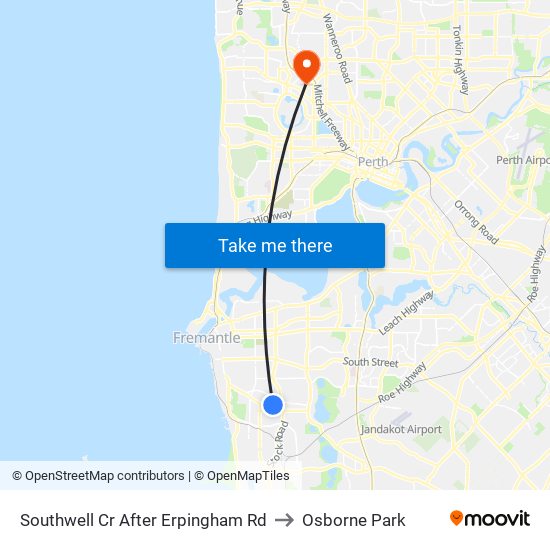 Southwell Cr After Erpingham Rd to Osborne Park map