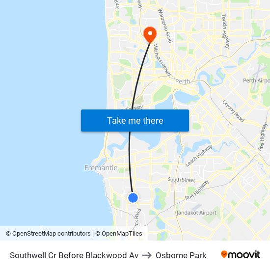 Southwell Cr Before Blackwood Av to Osborne Park map