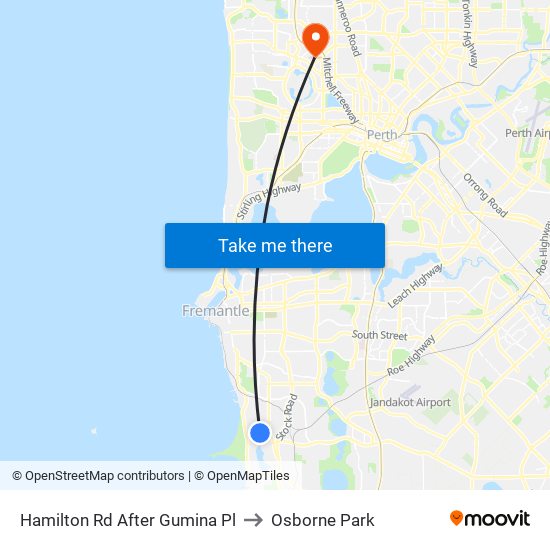 Hamilton Rd After Gumina Pl to Osborne Park map