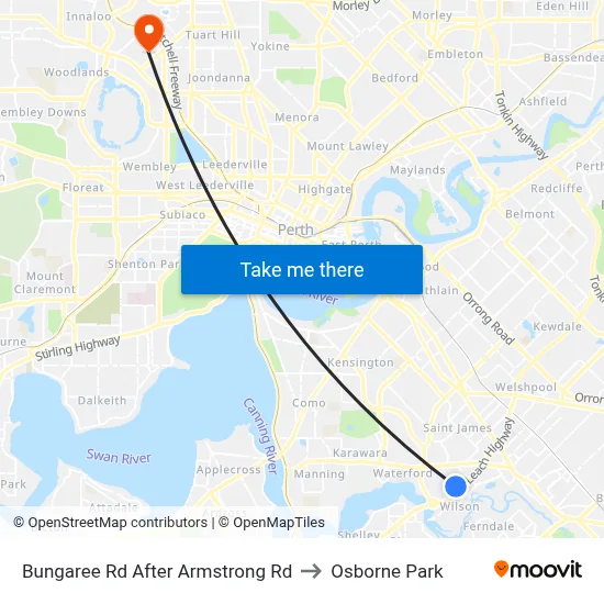 Bungaree Rd After Armstrong Rd to Osborne Park map
