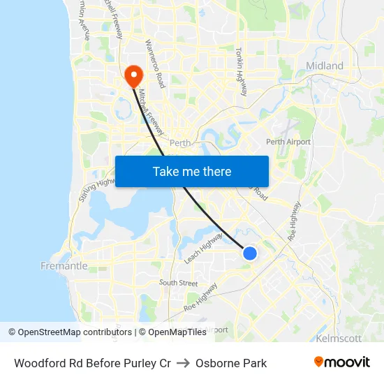 Woodford Rd Before Purley Cr to Osborne Park map
