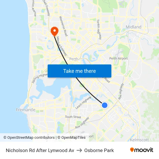 Nicholson Rd After Lynwood Av to Osborne Park map