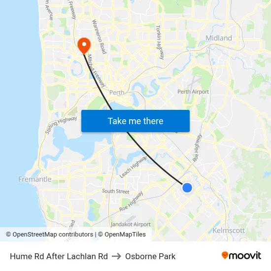 Hume Rd After Lachlan Rd to Osborne Park map