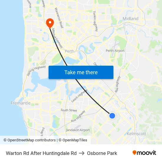 Warton Rd After Huntingdale Rd to Osborne Park map
