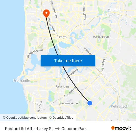 Ranford Rd After Lakey St to Osborne Park map