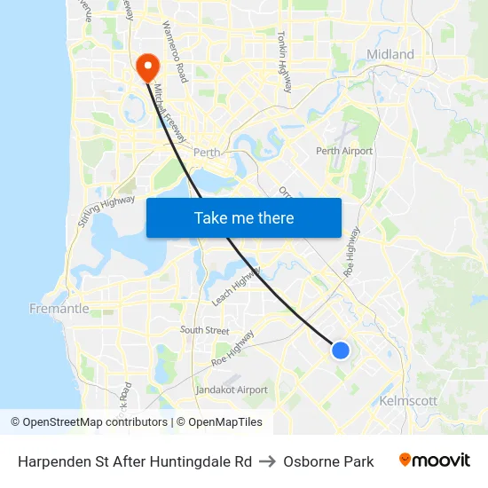 Harpenden St After Huntingdale Rd to Osborne Park map