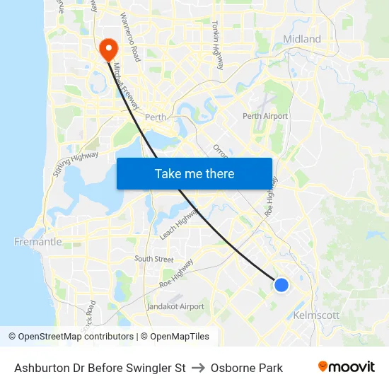 Ashburton Dr Before Swingler St to Osborne Park map