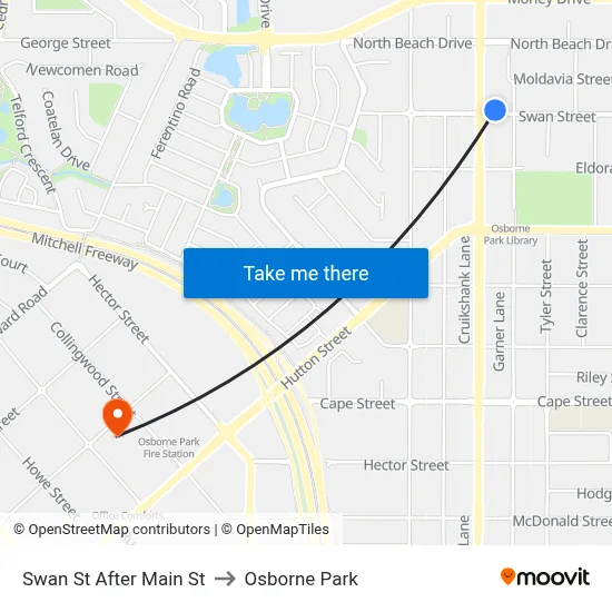 Swan St After Main St to Osborne Park map