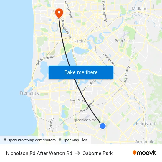 Nicholson Rd After Warton Rd to Osborne Park map