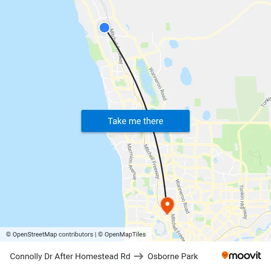 Connolly Dr After Homestead Rd to Osborne Park map