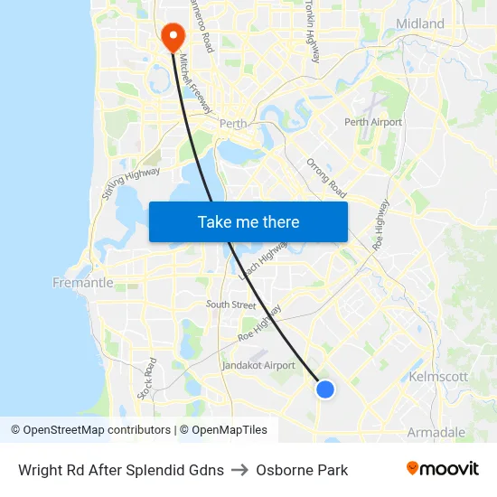 Wright Rd After Splendid Gdns to Osborne Park map