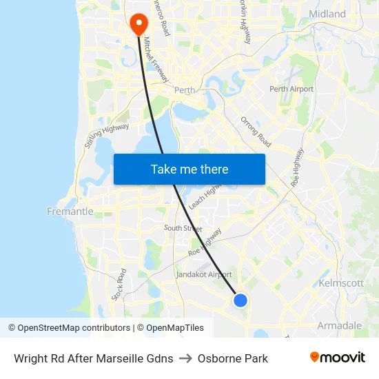 Wright Rd After Marseille Gdns to Osborne Park map