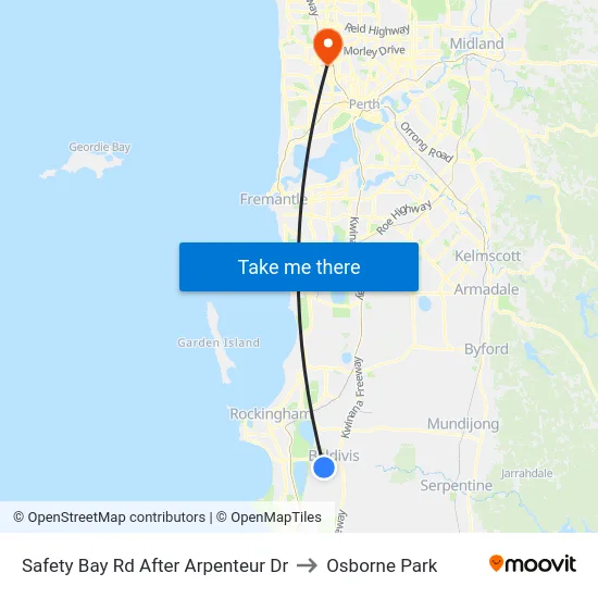 Safety Bay Rd After Arpenteur Dr to Osborne Park map