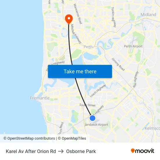 Karel Av After Orion Rd to Osborne Park map
