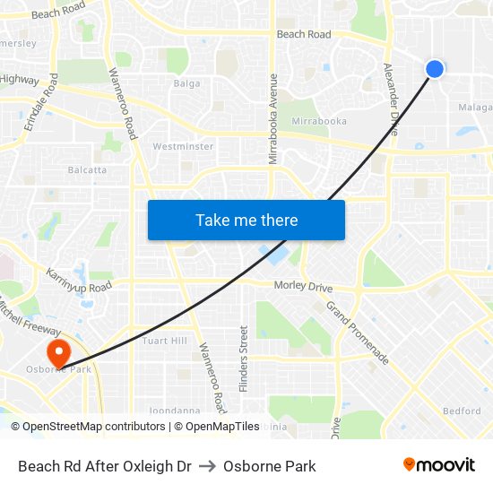 Beach Rd After Oxleigh Dr to Osborne Park map