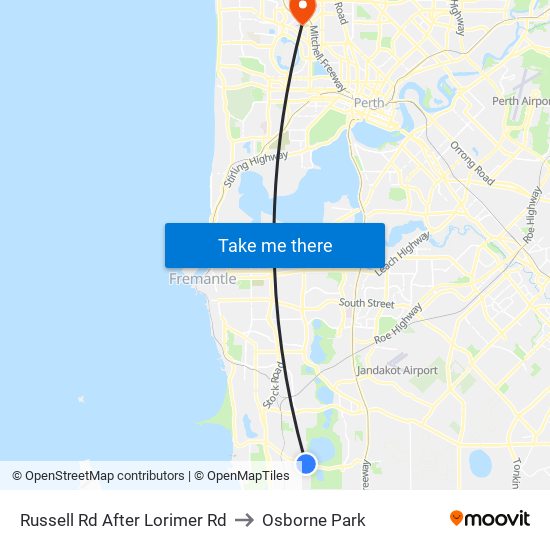 Russell Rd After Lorimer Rd to Osborne Park map