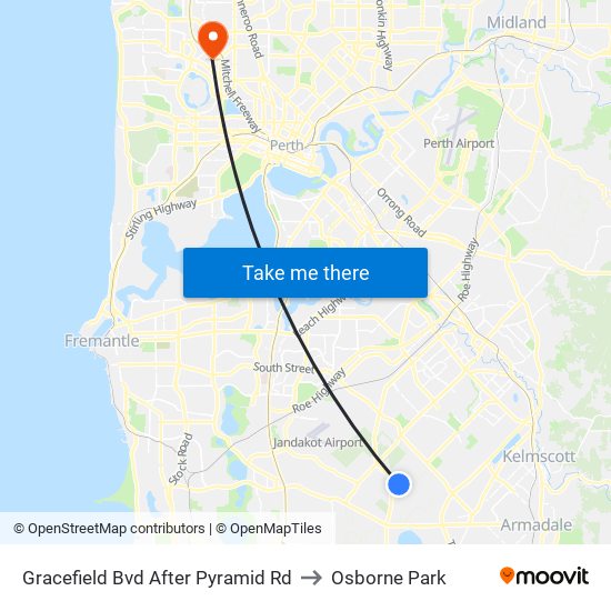 Gracefield Bvd After Pyramid Rd to Osborne Park map