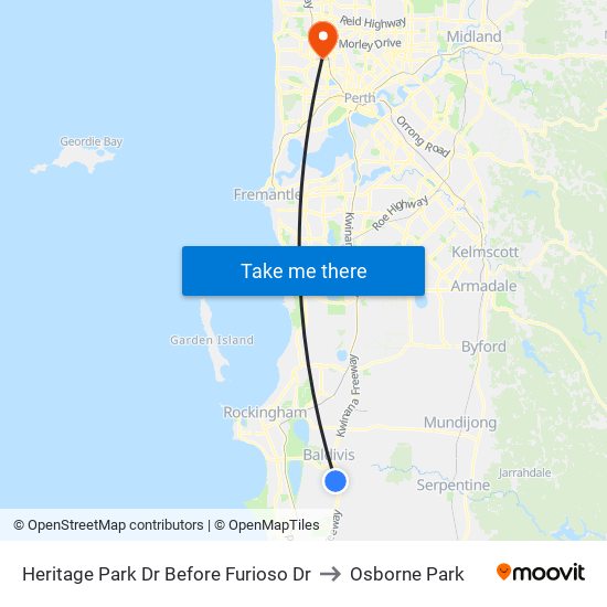 Heritage Park Dr Before Furioso Dr to Osborne Park map