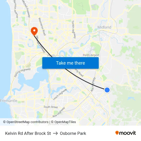 Kelvin Rd After Brock St to Osborne Park map