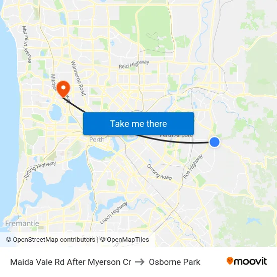 Maida Vale Rd After Myerson Cr to Osborne Park map