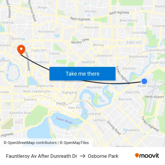 Fauntleroy Av After Dunreath Dr to Osborne Park map