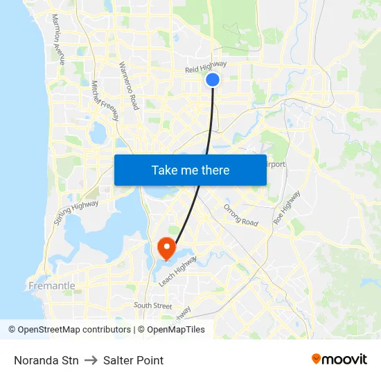 Noranda Stn to Salter Point map