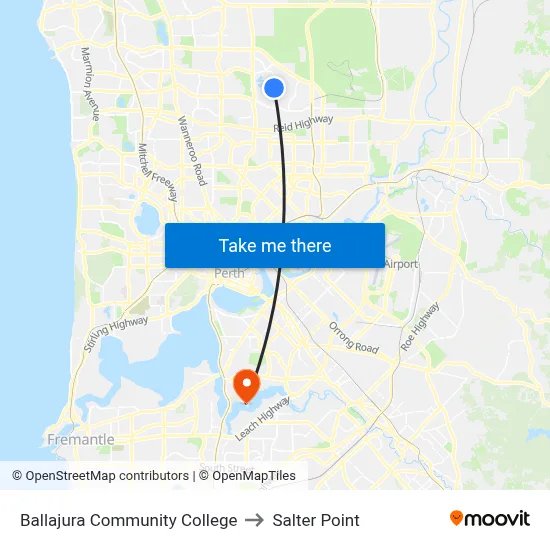 Ballajura Community College to Salter Point map