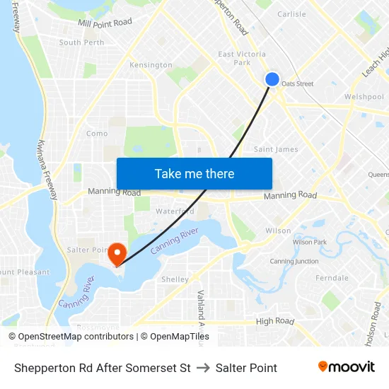 Shepperton Rd After Somerset St to Salter Point map