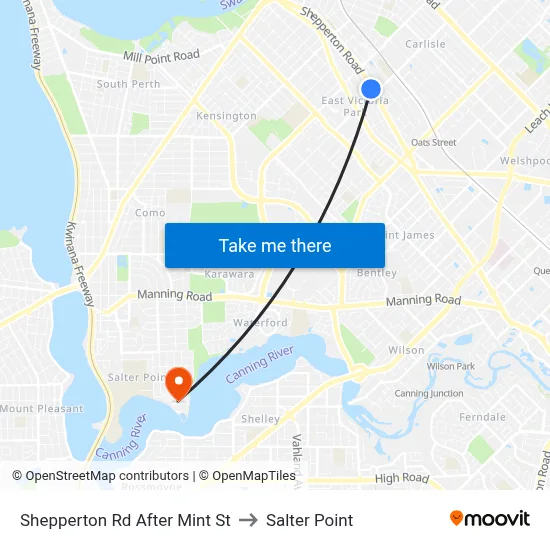 Shepperton Rd After Mint St to Salter Point map
