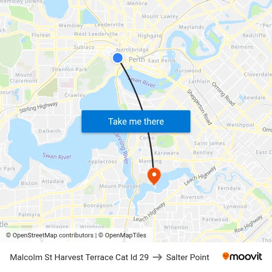 Malcolm St Harvest Terrace Cat Id 29 to Salter Point map