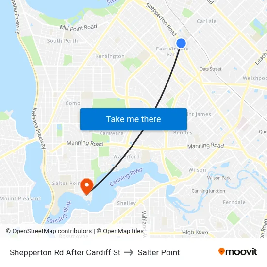 Shepperton Rd After Cardiff St to Salter Point map