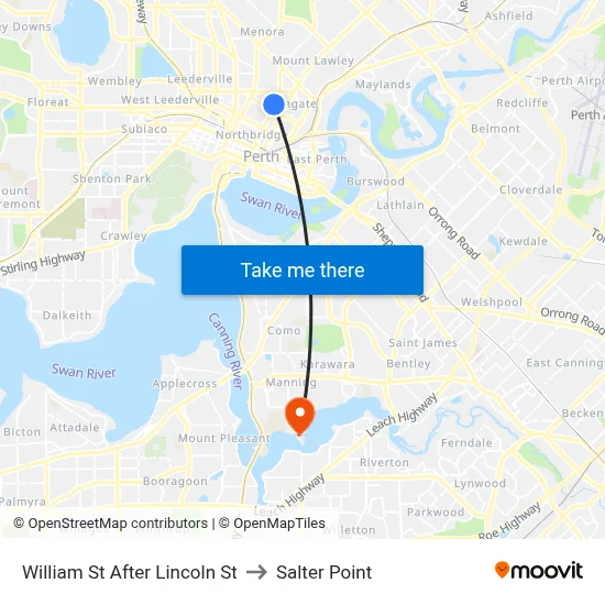 William St After Lincoln St to Salter Point map