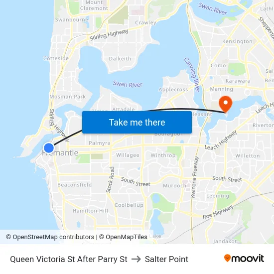 Queen Victoria St After Parry St to Salter Point map