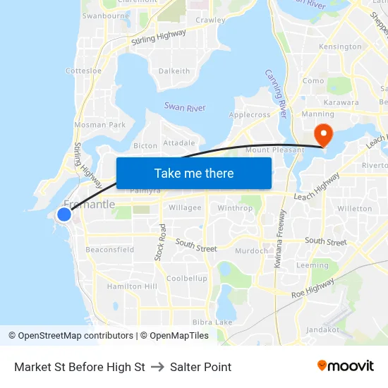 Market St Before High St to Salter Point map
