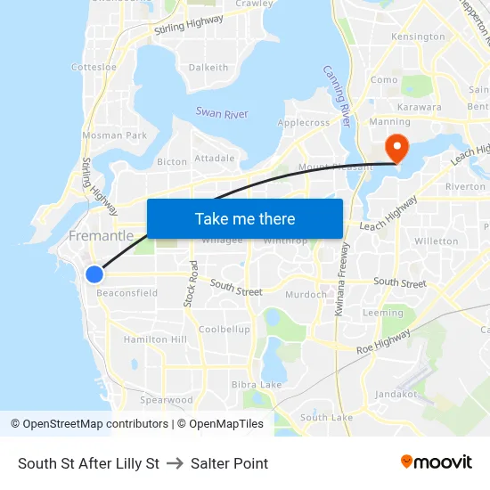 South St After Lilly St to Salter Point map