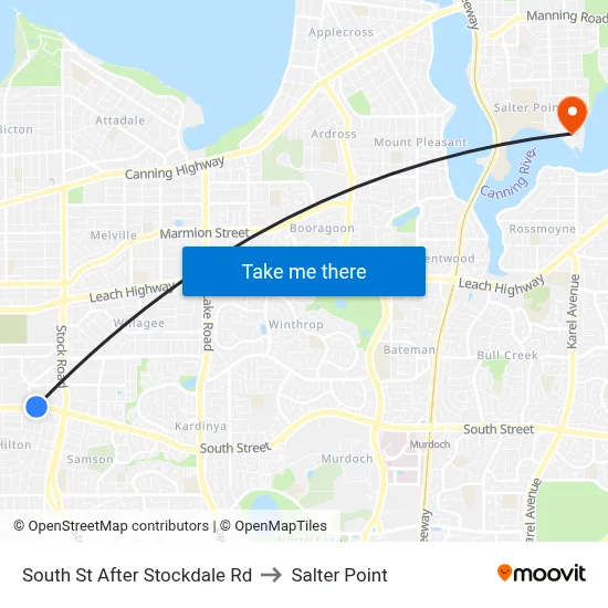 South St After Stockdale Rd to Salter Point map