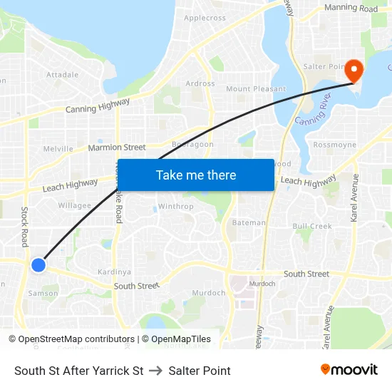 South St After Yarrick St to Salter Point map