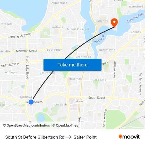South St Before Gilbertson Rd to Salter Point map